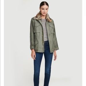 FRAME Service Jacket with Faux Fur